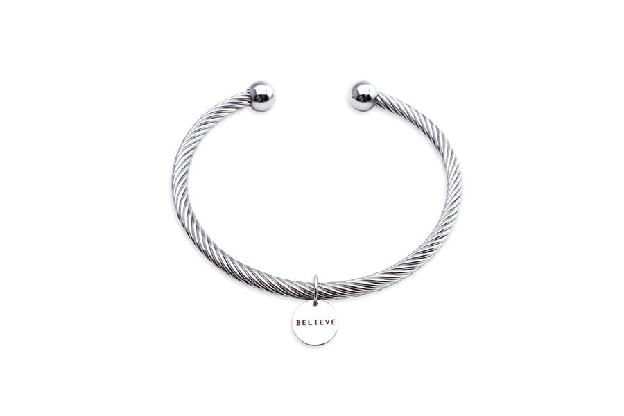 Stainless steel jewelry bracelet design by Jco Foundry Believe