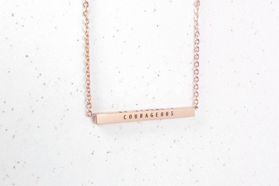 Bar pendant necklace for custom engraving Singapore