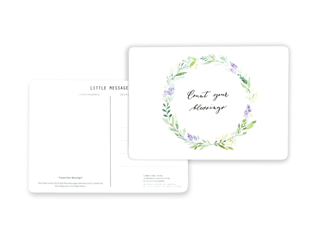 J & Co Foundry Photo Postcard with modern Calligraphy Typography Lettering Artwork by Christine Tang