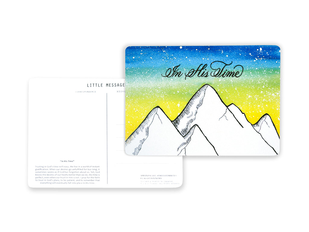 J & Co Foundry Photo Postcard with modern Calligraphy Typography Lettering Artwork by Amanda Lee