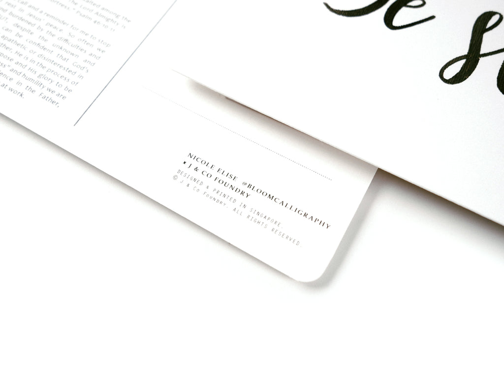  J & Co Foundry Postcard with Calligraphy Artwork by Nicole Elise