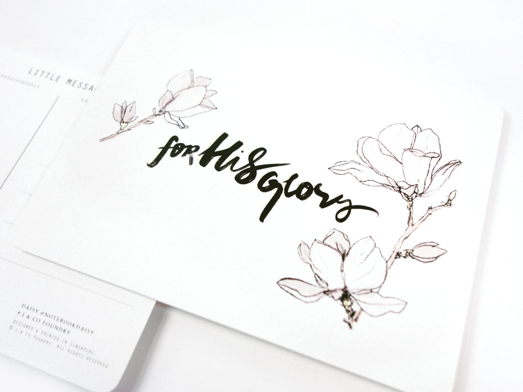  J & Co Foundry Postcard with modern Calligraphy Typography Lettering Artwork by Daisy