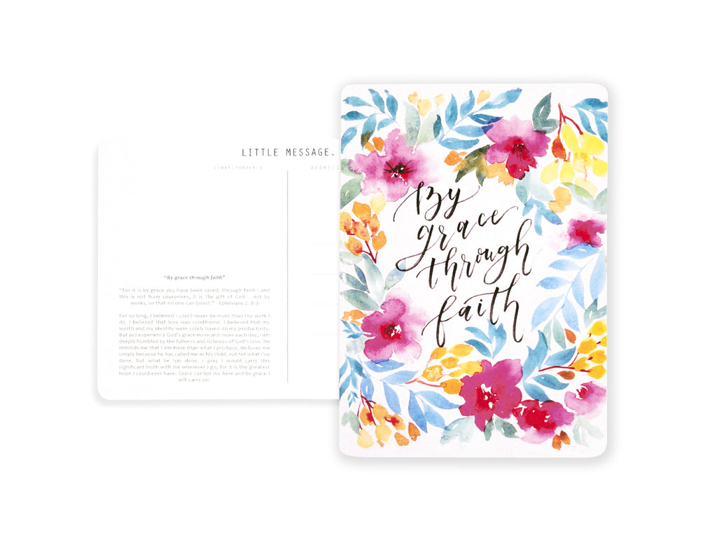 Postcard Calligraphy and Typography Lettering using Digital Artwork by Gracie Leung