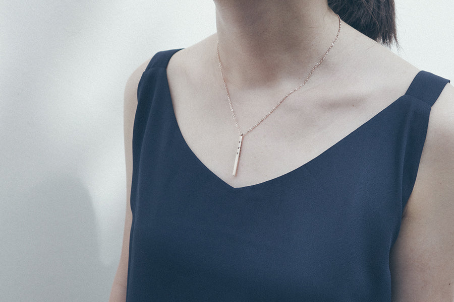 Vertical love necklace discount
