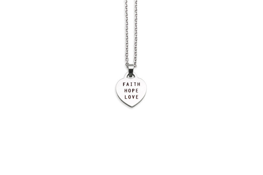 Faith hope love necklace pendant